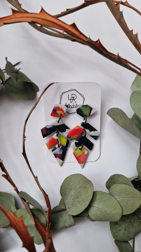 Auskari "Krāsainā ģeometrija"