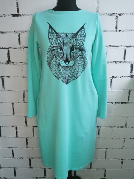 Taisnā piegriezuma kleita, XS/S izmērs