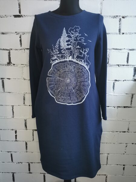 Taisnā piegriezuma kleita, XS/S izmērs