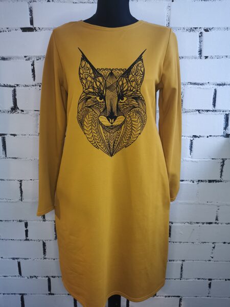 Taisnā piegriezuma kleita, S/M izmērs