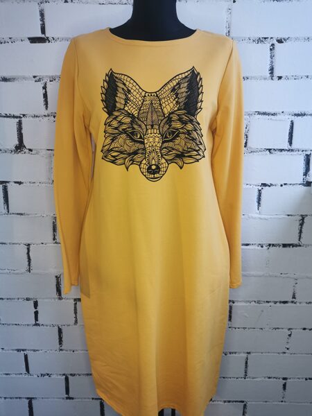 Taisnā piegriezuma kleita, S/M izmērs