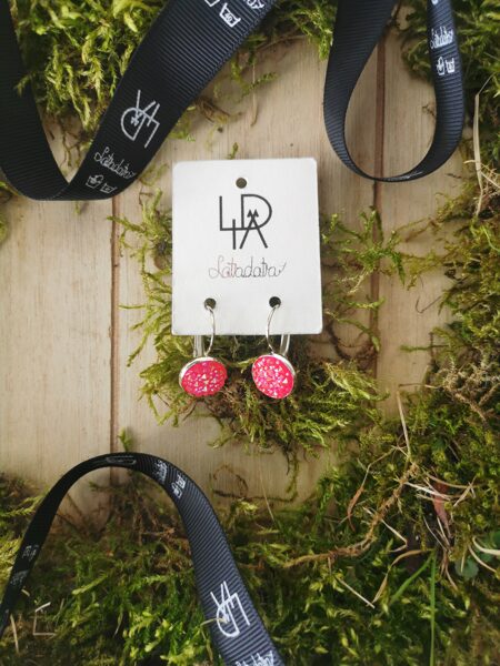 Auskari "Rozā mirdzumiņi" 12mm