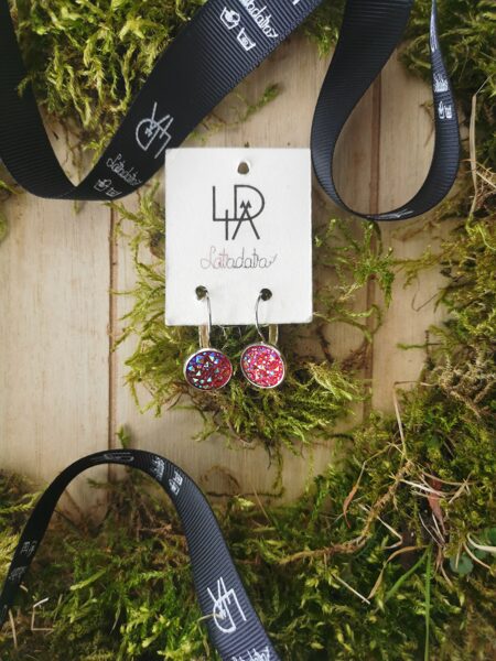 Auskari "Sarkanie mirdzumiņi" 12mm, 16 mm