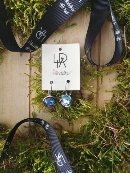 Auskari "Zilās lapiņas" 12mm 