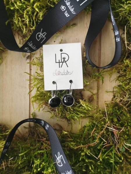 Auskari "Melnās podziņas" 12mm 