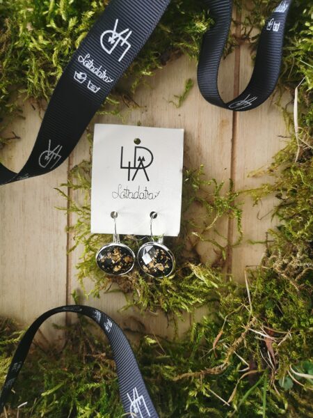 Auskari "Zelta mirdzumi" 16mm 