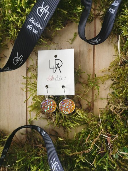 Auskari "Tumši dzeltenie mirdzumiņi" 16mm 