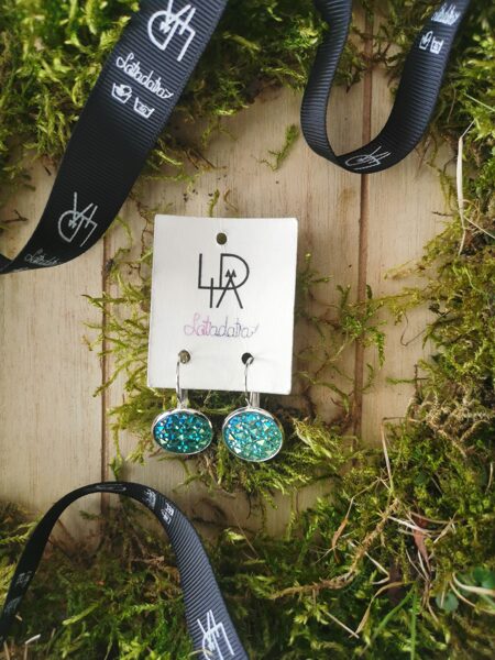 Auskari "Mint mirdzumiņi" 12mm, 16mm 