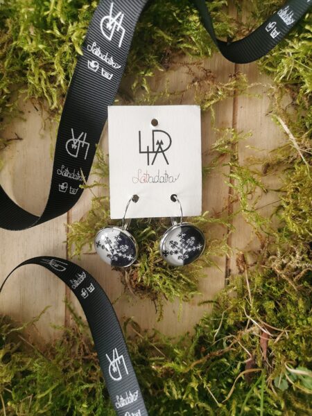 Auskari "Melnbaltais austras koks" 