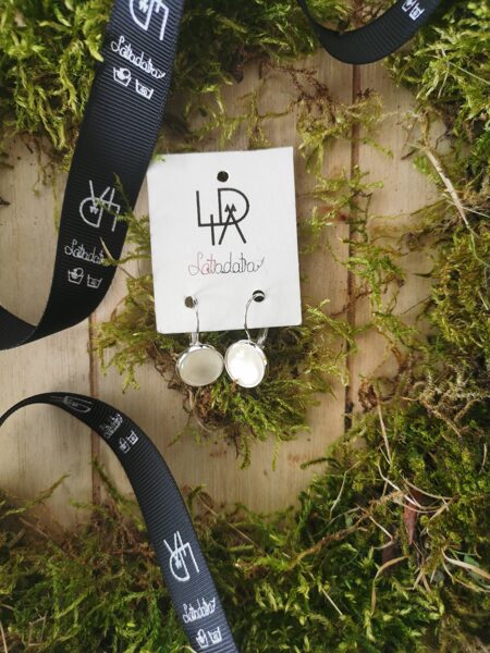 Auskari "Baltās podzinas" 12mm 